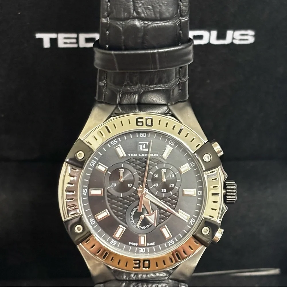 Ted Lapidus Swiss Made Chronograph Men’s Watch w/ Box